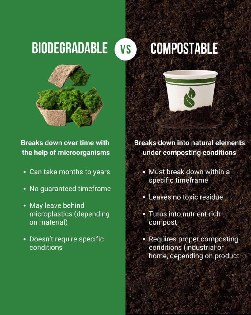 Compostable vs. Biodegradable: What’s the Difference?
